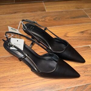 Target Black Pointed Slingback Heels
